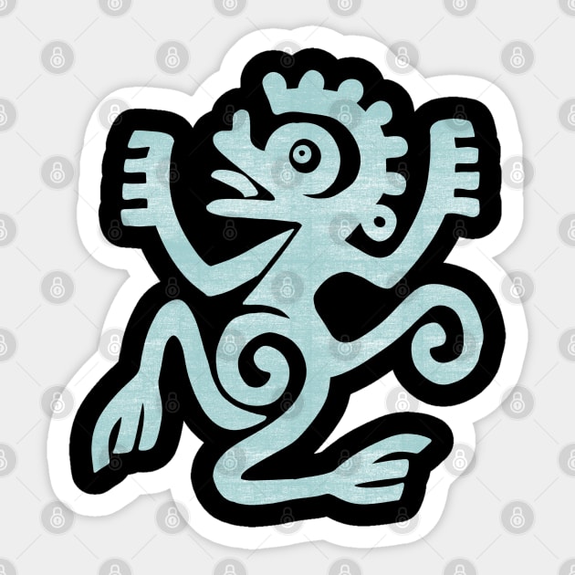 Nazca Lines Monkey Sticker by susanne.haewss@googlemail.com